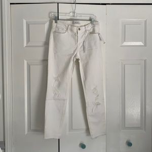 J Brand Jeans white distressed jeans.